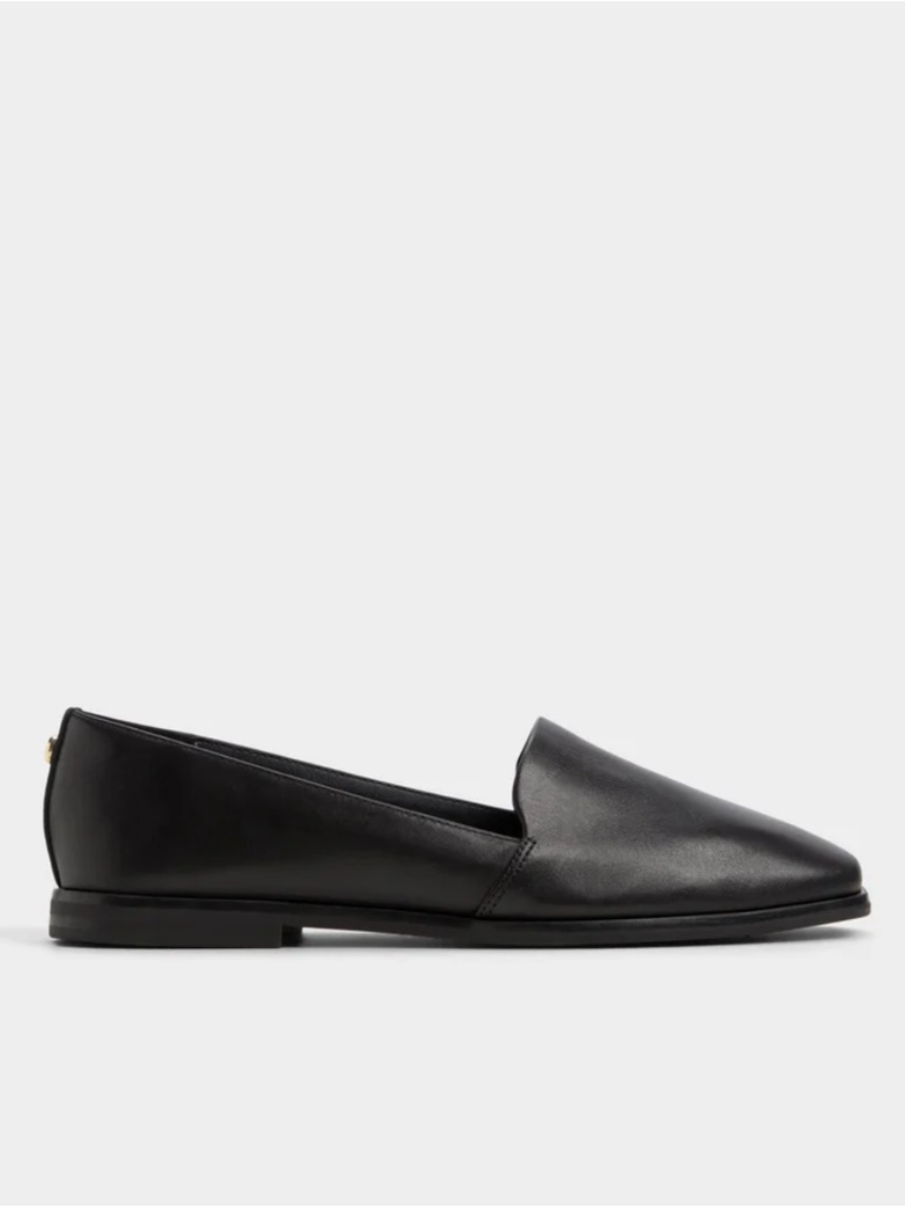 Aldo Black Leather Slip-On Loafers